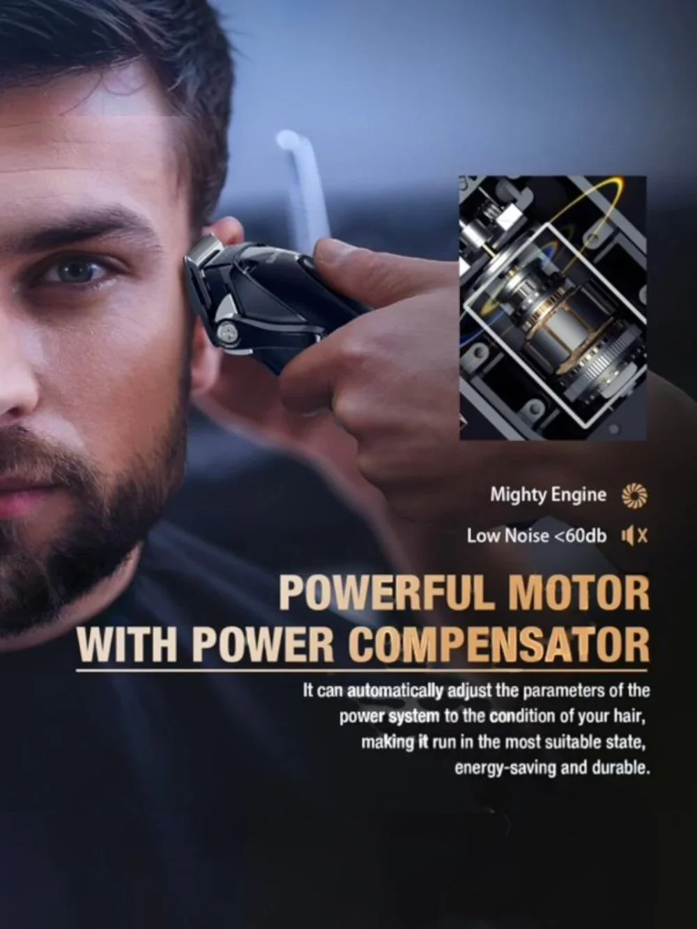 Suprent Pro Professional Cordless Hair Clipper & Trimmer Men's Barber Set Black